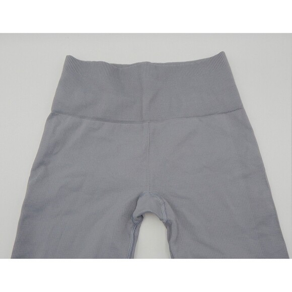 Lululemon In The Flow Crop Leggings Women's Gray Ruched Leg Capri Sz 4 - Picture 5 of 9